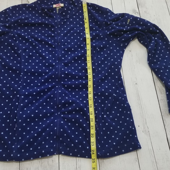 L.L. BEAN Med Women's Polka dot fleece - Picture 6 of 7